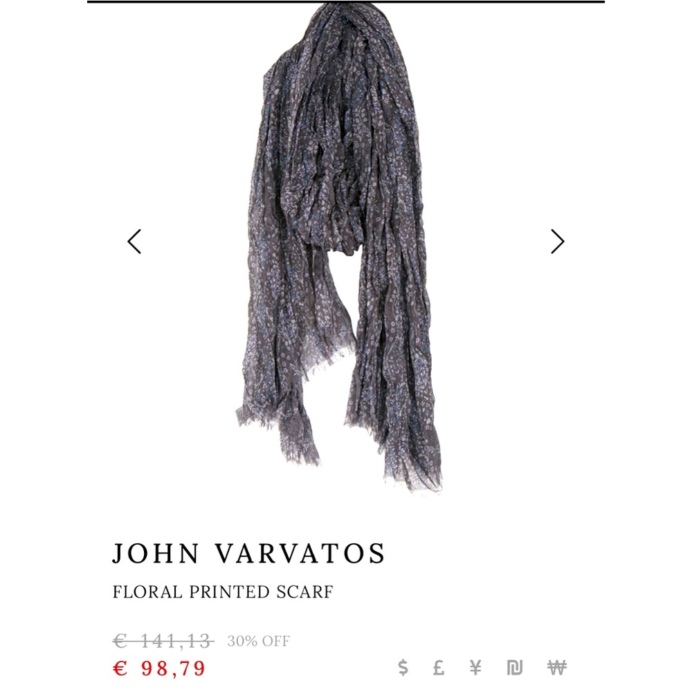 JOHN VARVATOS Floral PRINTED SCARF